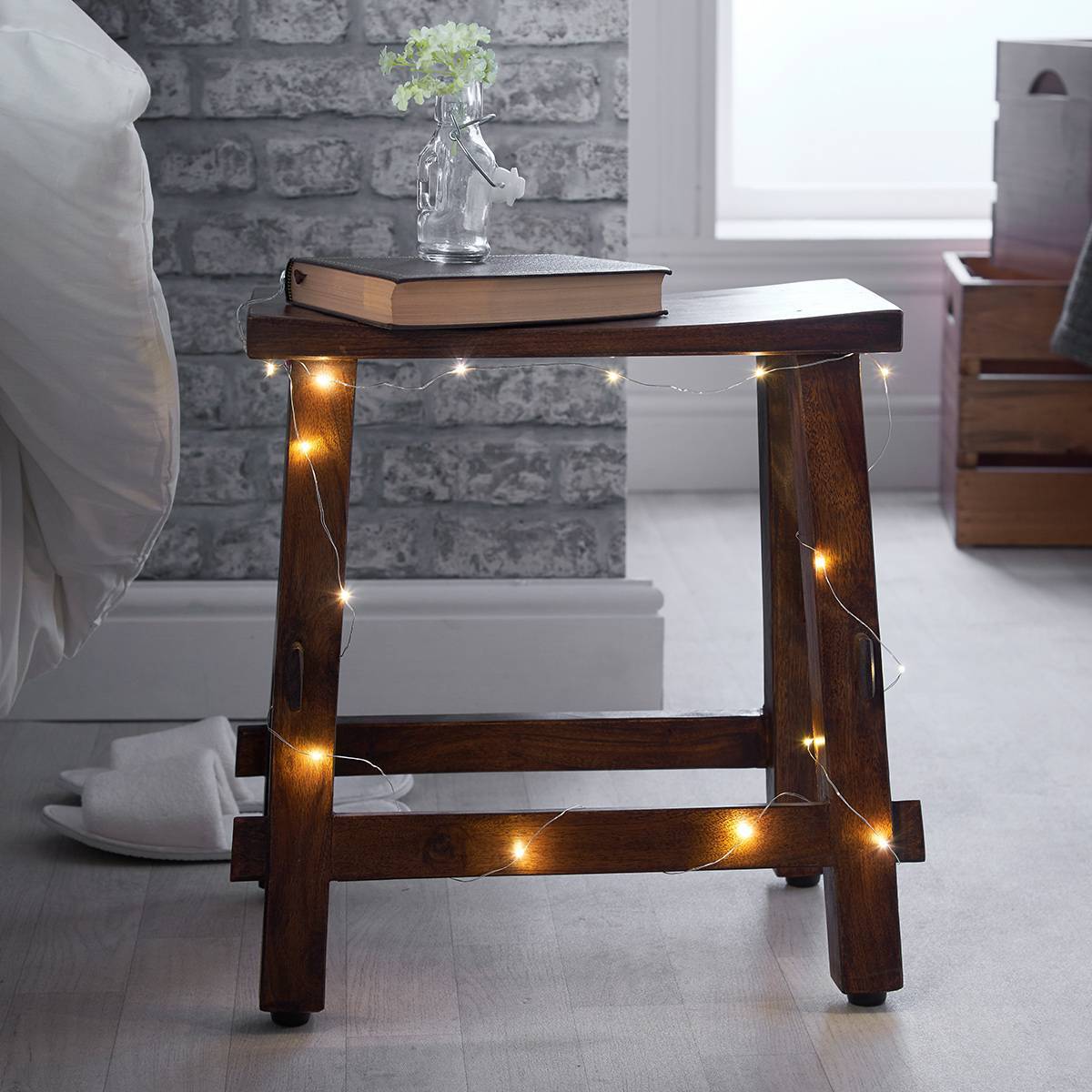 2m Battery Silver Firefly Wire Fairy Lights, 20 LEDs