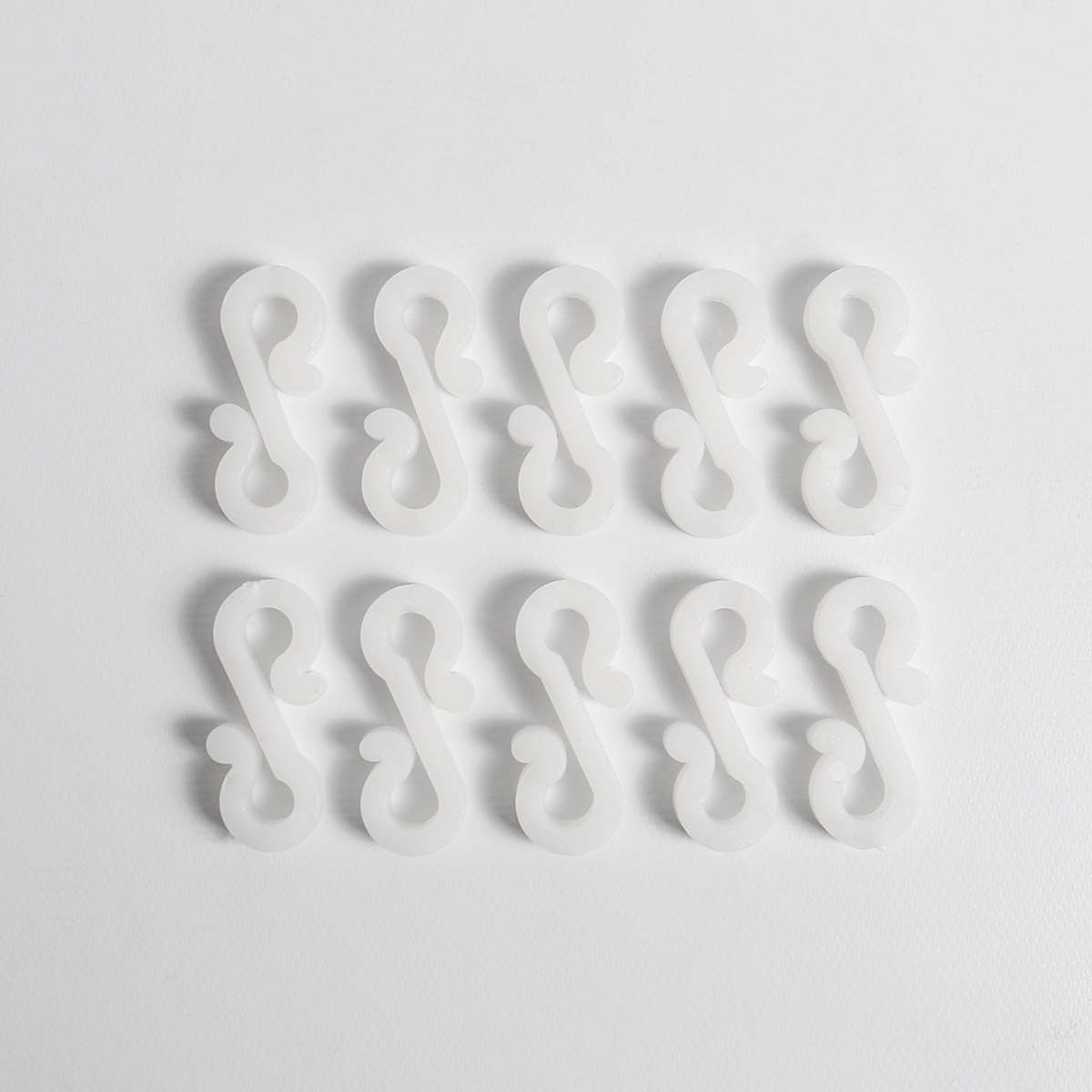 White 'S' Gutter Hooks for 25 and 30 metre Lights, 50 Pack