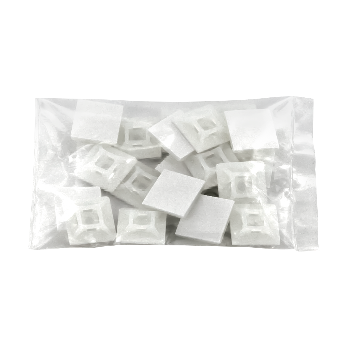 19mm x 19mm Adhesive Tie Wrap Base, 20pcs