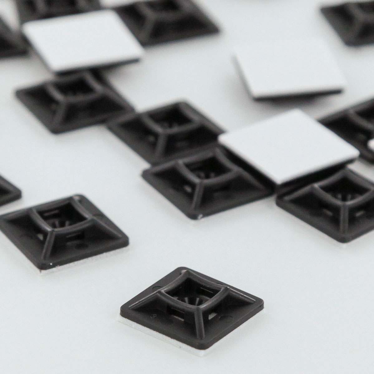19mm x 19mm Adhesive Tie Wrap Base, 20pcs