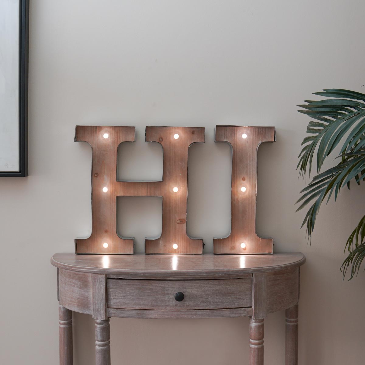 Wood & Metal A-Z Battery Light Up Circus Letter, 41cm
