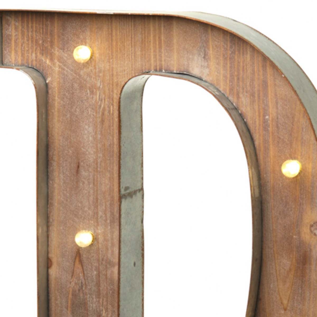Wood & Metal A-Z Battery Light Up Circus Letter, 41cm