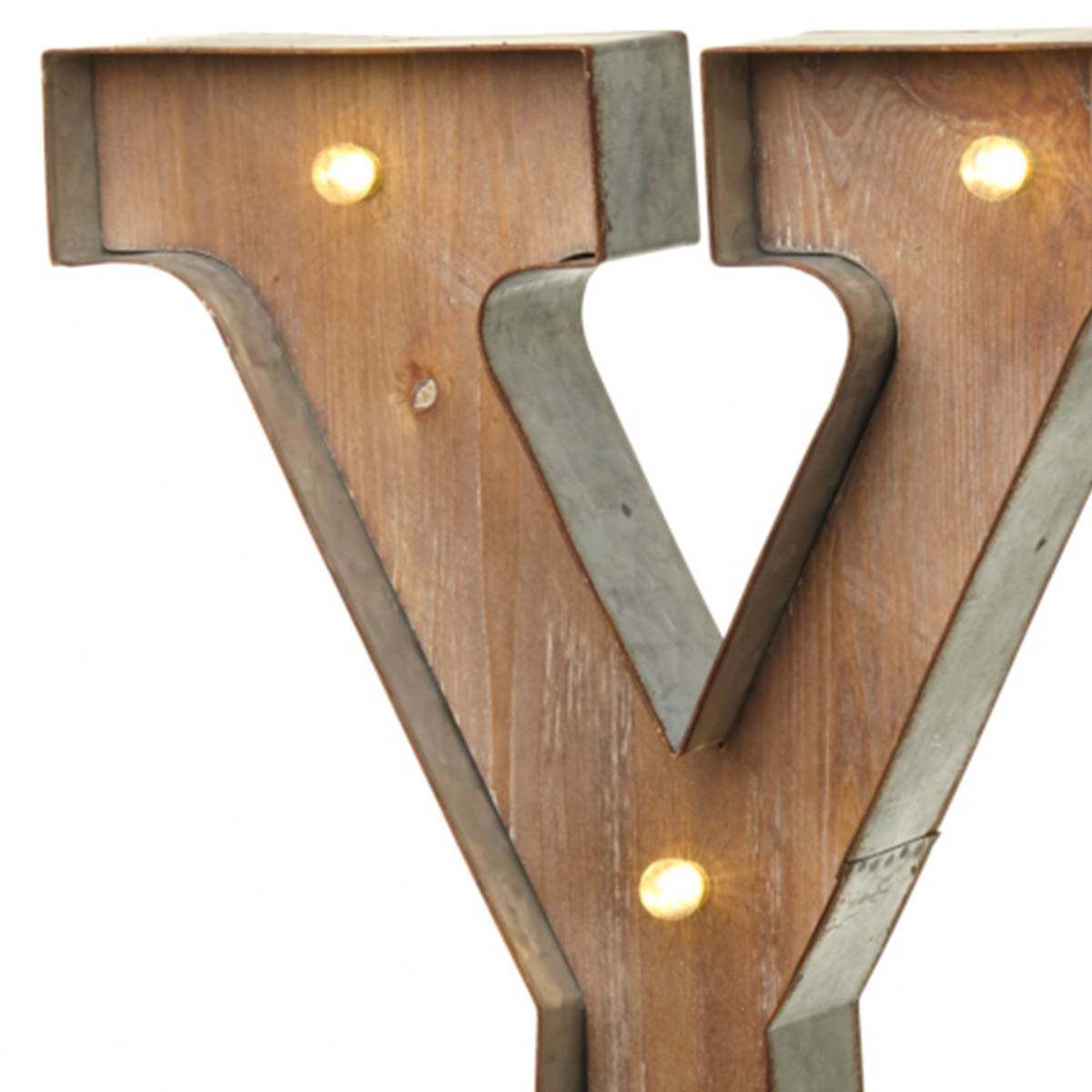 Wood & Metal A-Z Battery Light Up Circus Letter, 41cm