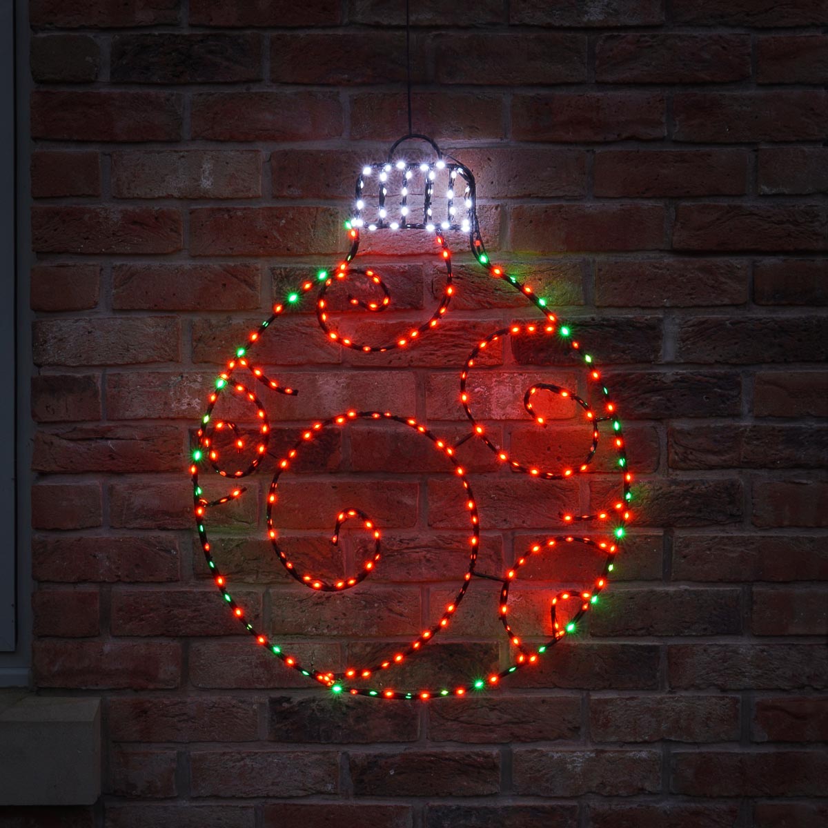 76cm Flexibright Twinkle Bauble Outdoor Christmas Silhouette