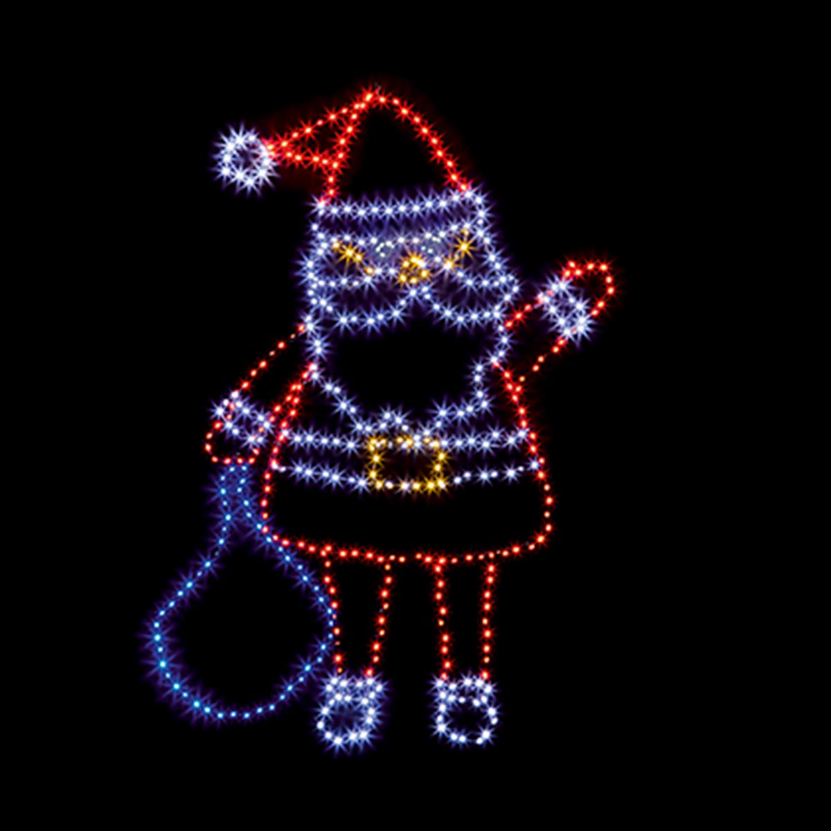 Outdoor Flexibright Twinkle Santa Christmas Motif