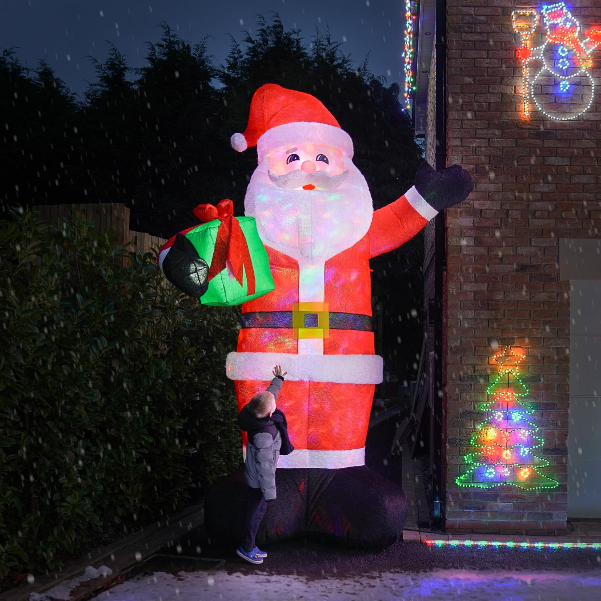 3.6m Outdoor Plush Santa Inflatable Christmas Figure