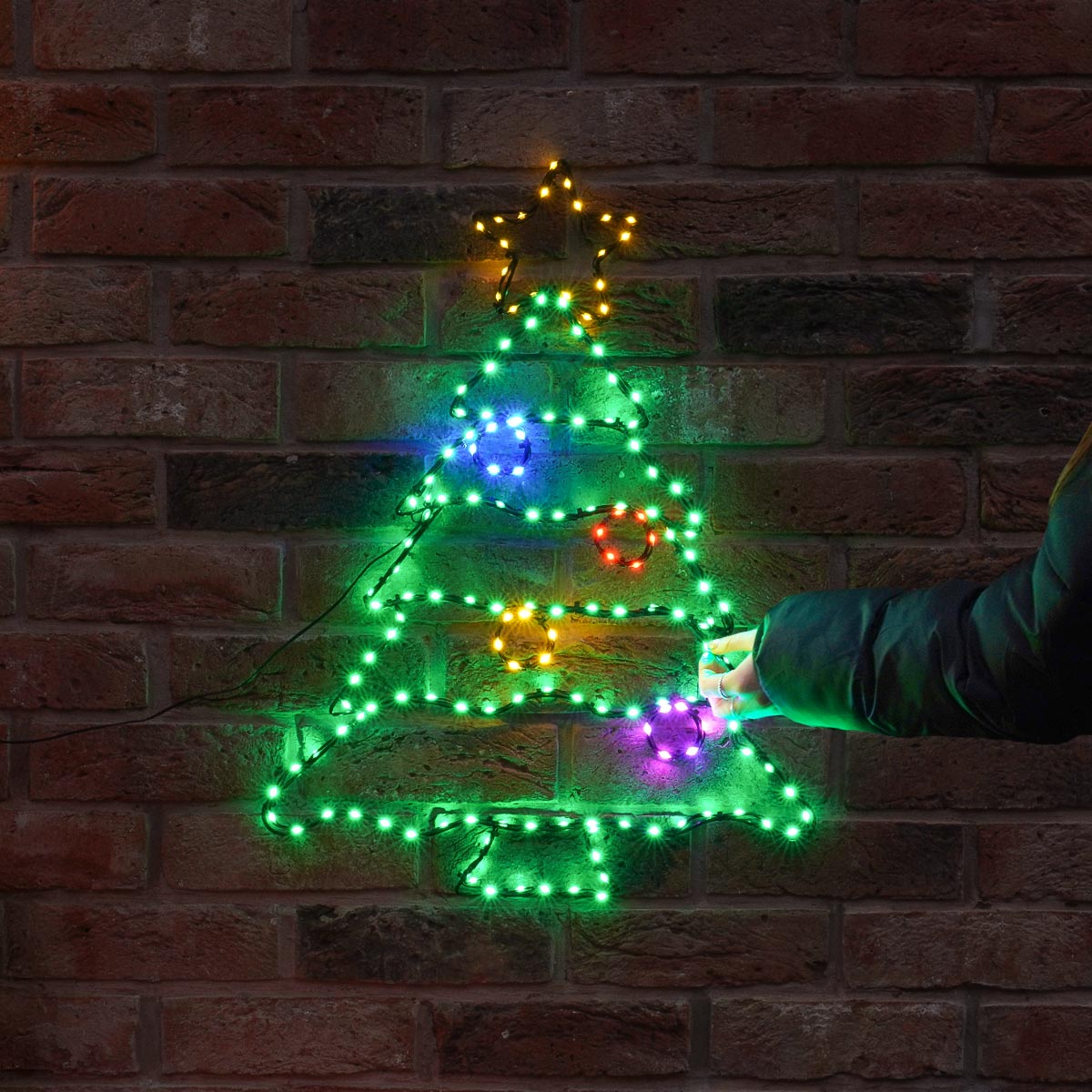 60cm Flexibright Twinkle LED Outdoor Christmas Tree Silhouette