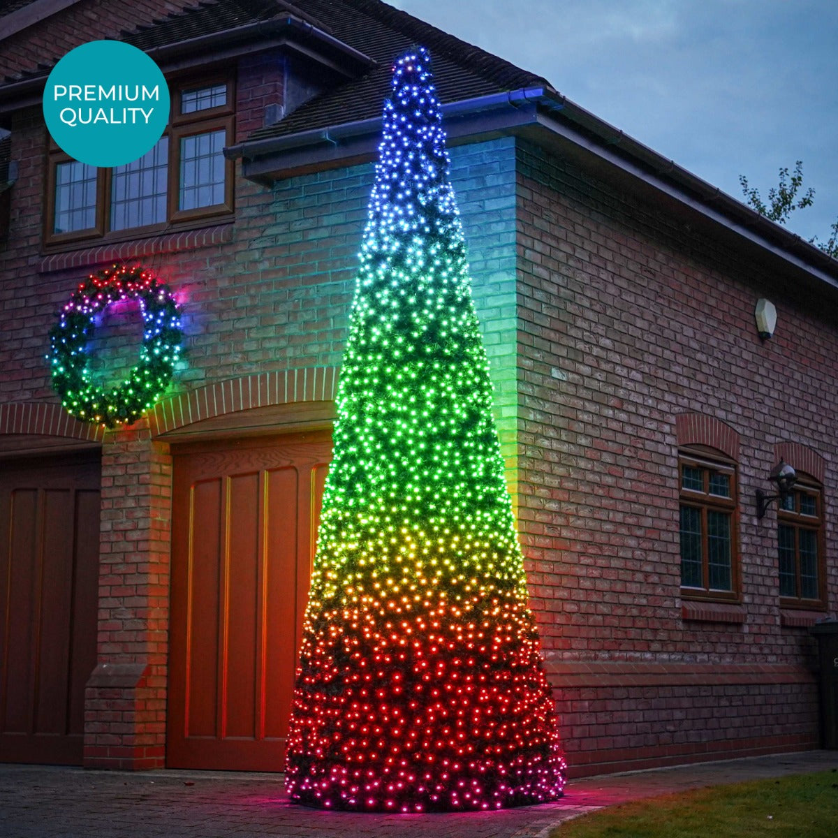 4m Outdoor Commercial Smart App Controlled Twinkly Plus Christmas Cone Tree