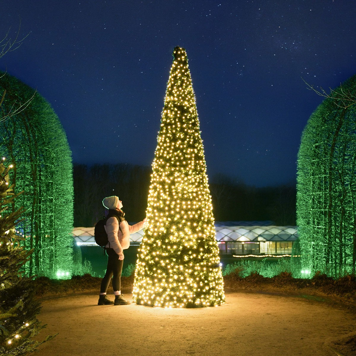 ConnectGo® 4m Pre Lit Commercial Cone Outdoor Christmas Tree
