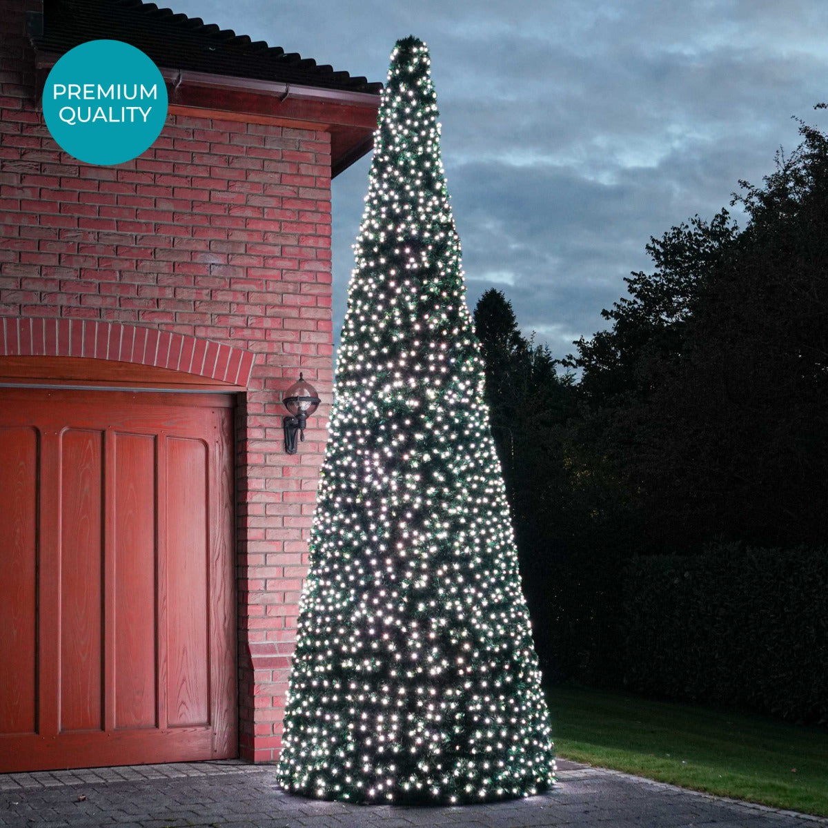 ConnectGo® 4m Pre Lit Commercial Cone Outdoor Christmas Tree