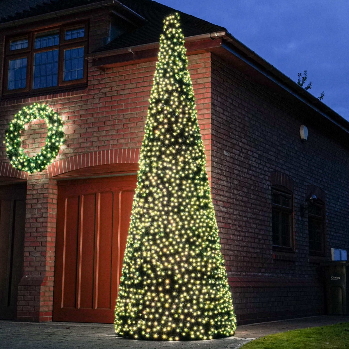 ConnectGo® 4m Pre Lit Commercial Cone Outdoor Christmas Tree