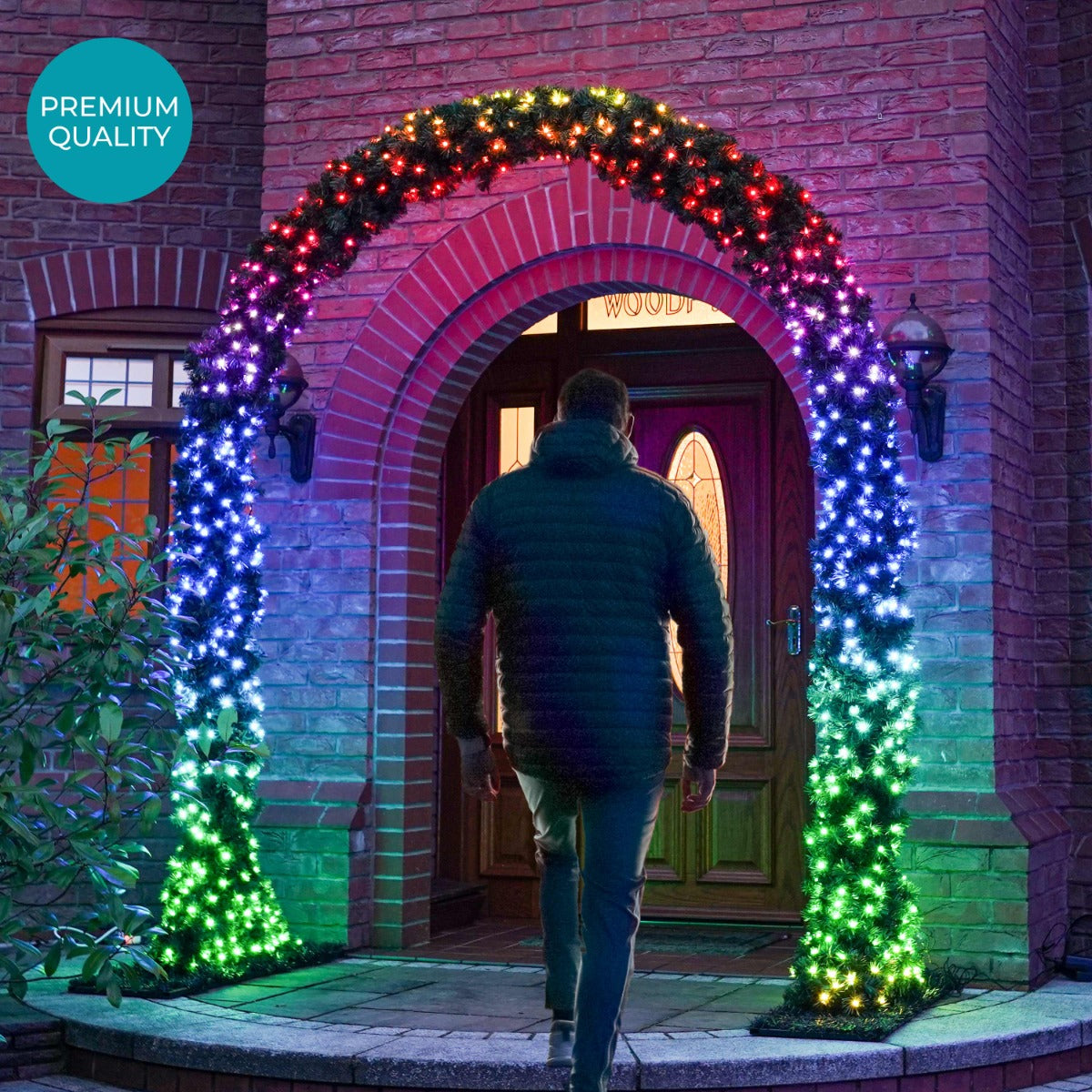2.5m Outdoor Commercial Smart App Controlled Twinkly Christmas Archway