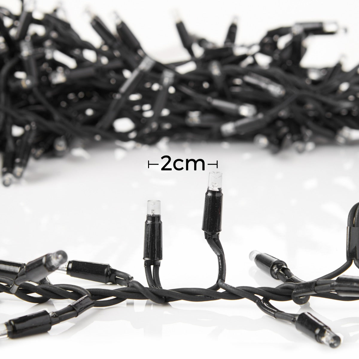 Connectable Cluster Lights on Black Rubber Cable