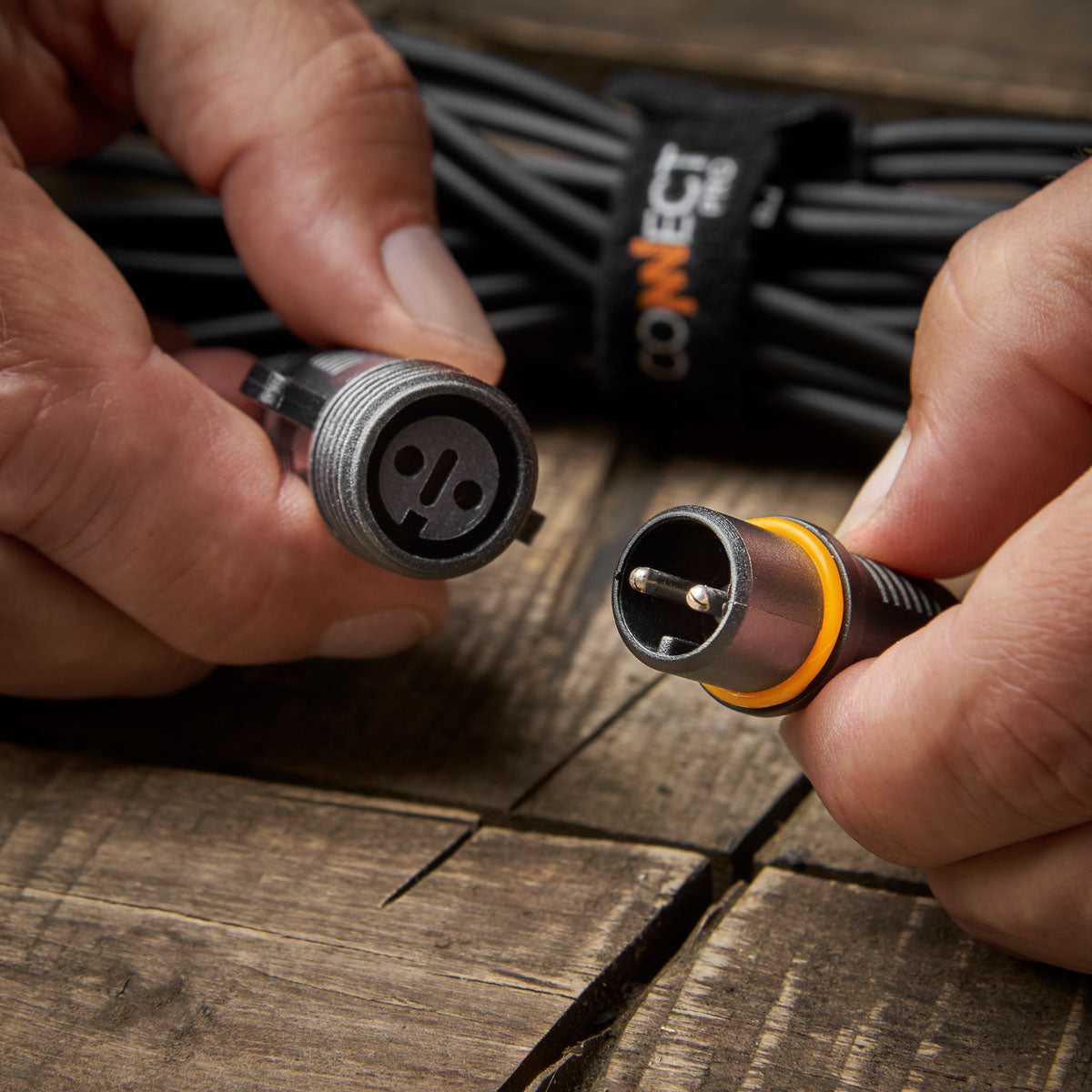 Connectable Festoon Lights with Frosted Bulbs on Black Rubber Cable