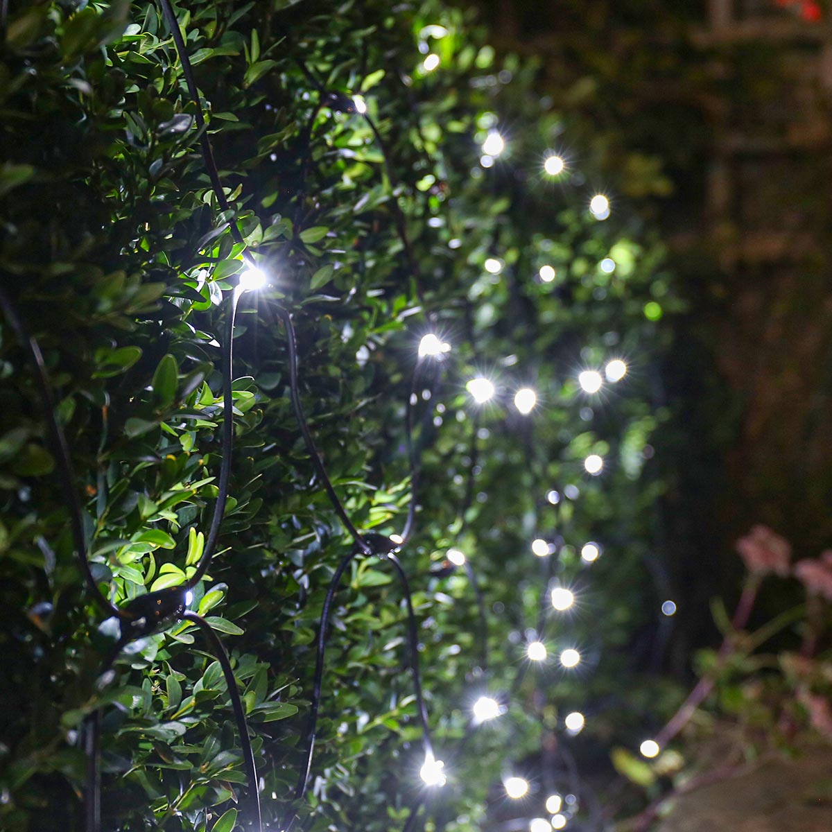ConnectPro® 2m x 2m Connectable Net Lights, Black Rubber Cable