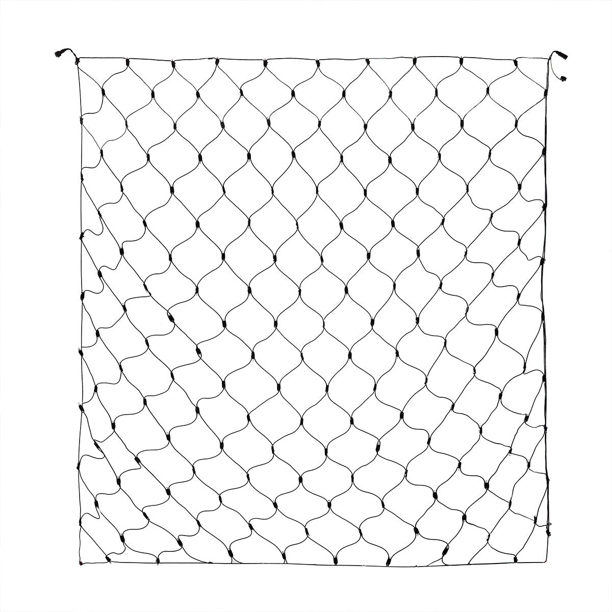 ConnectPro® 2m x 2m Connectable Net Lights, Black Rubber Cable