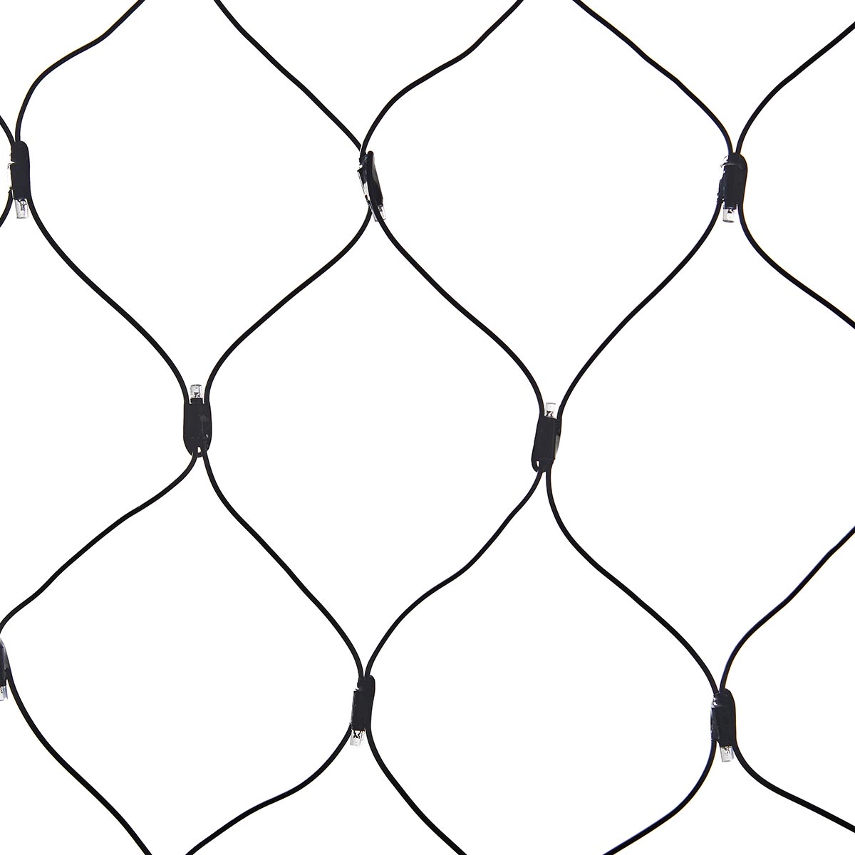 ConnectPro® 2m x 2m Connectable Net Lights, Black Rubber Cable