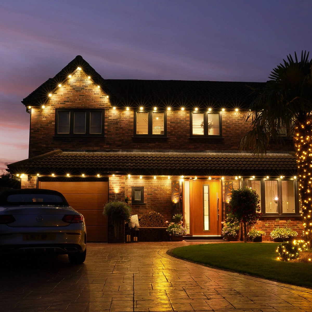ConnectPro® Permanent Outdoor Lights, Black Rubber Cable