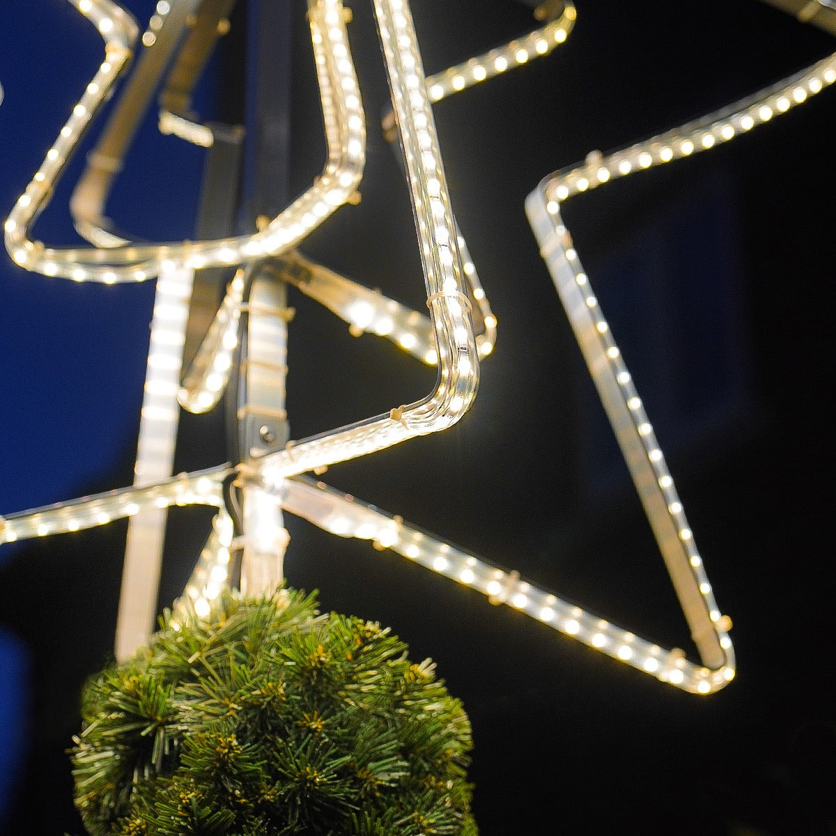 ConnectPro® 85cm Outdoor LED Deluxe Christmas Tree Star Topper, Connectable