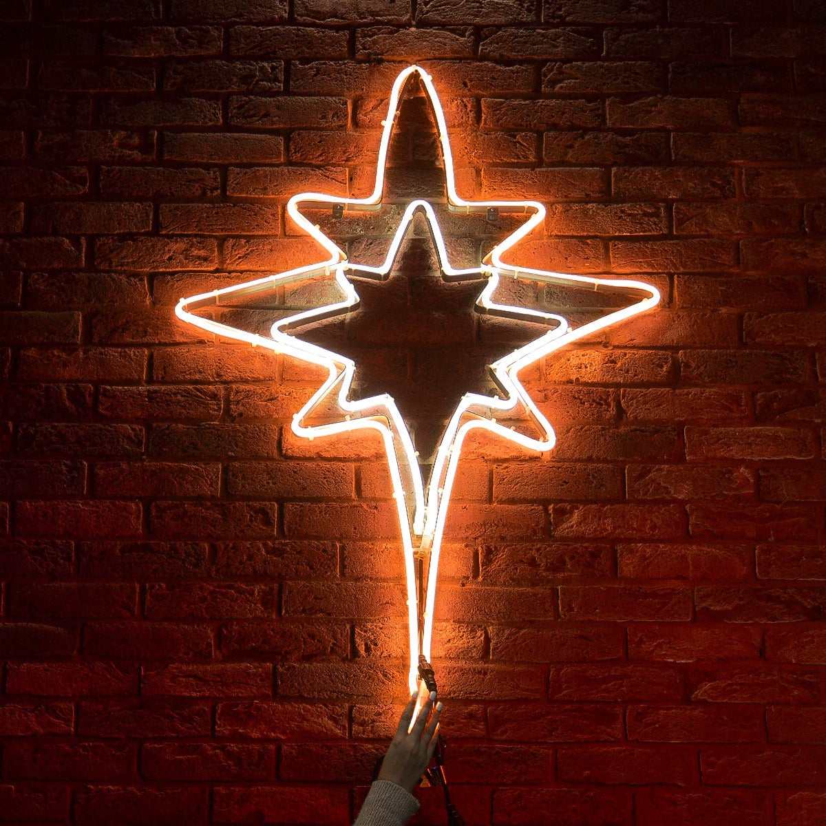 ConnectPro® 1.3m Warm White & White LED Neon Flex North Star Outdoor Silhouette