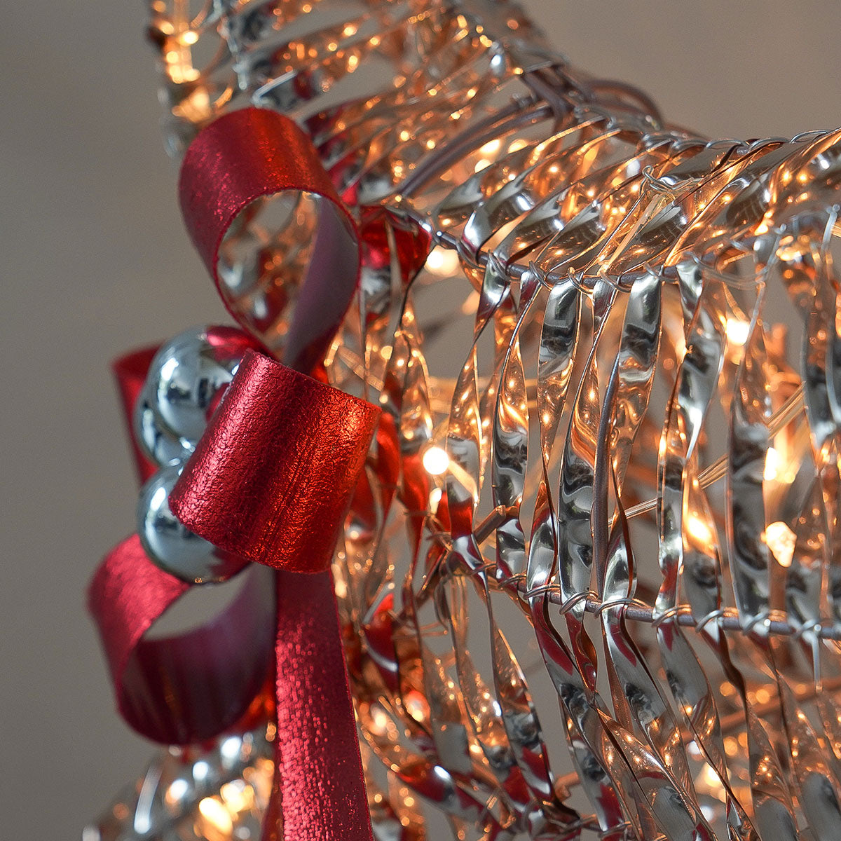 84cm Rose Gold Outdoor Light up Reindeer & Sleigh