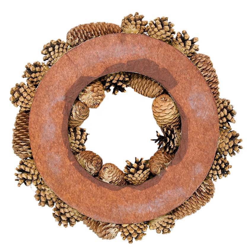 36cm Cream and Gold Decoration Christmas Wreath