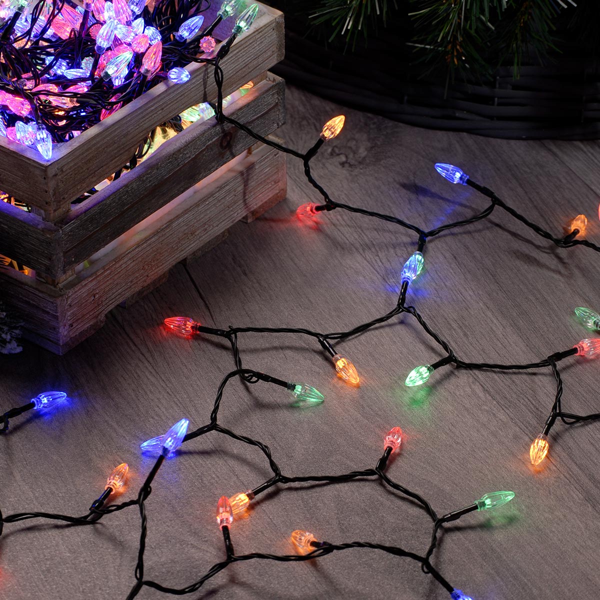 Indoor & Outdoor Traditional Diamond Christmas Tree Fairy Lights