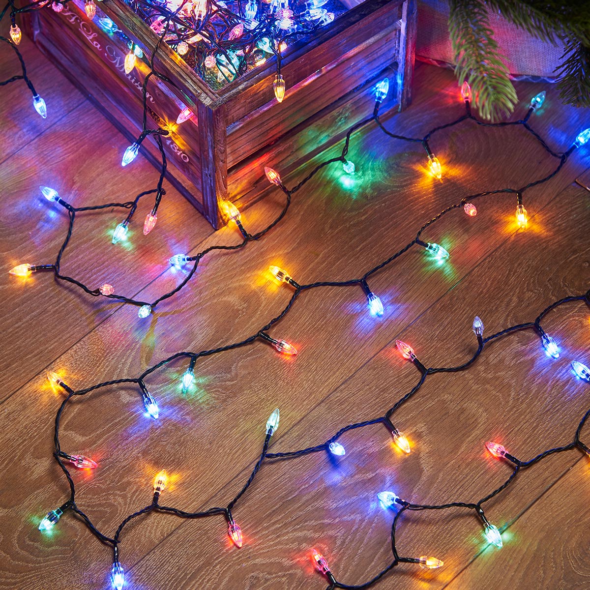 Indoor & Outdoor Traditional Diamond Christmas Tree Fairy Lights