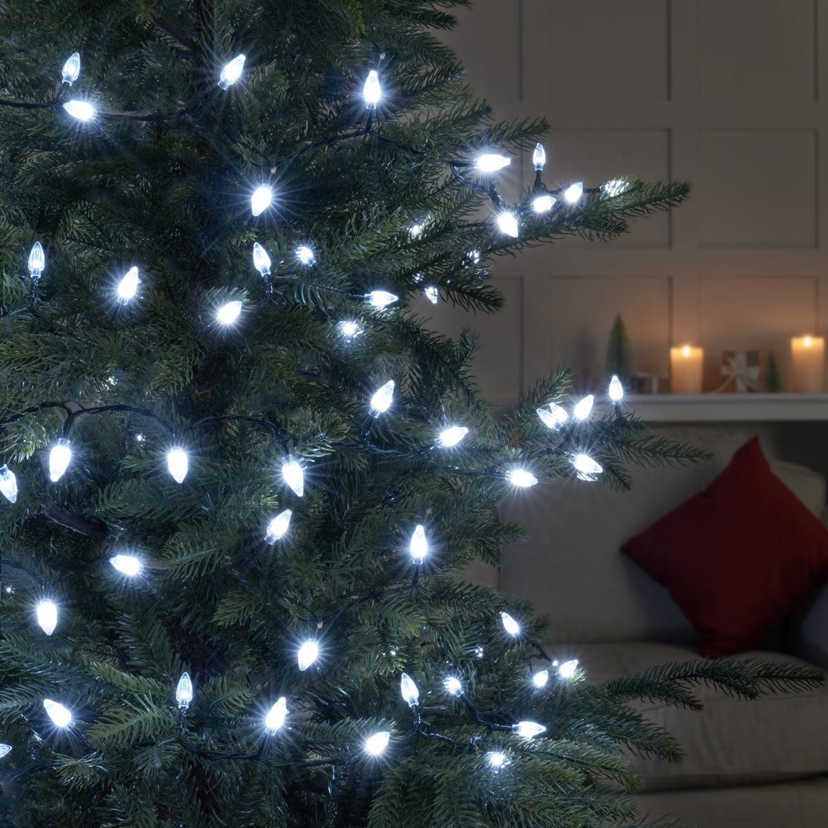 Indoor & Outdoor Traditional Diamond Christmas Tree Fairy Lights