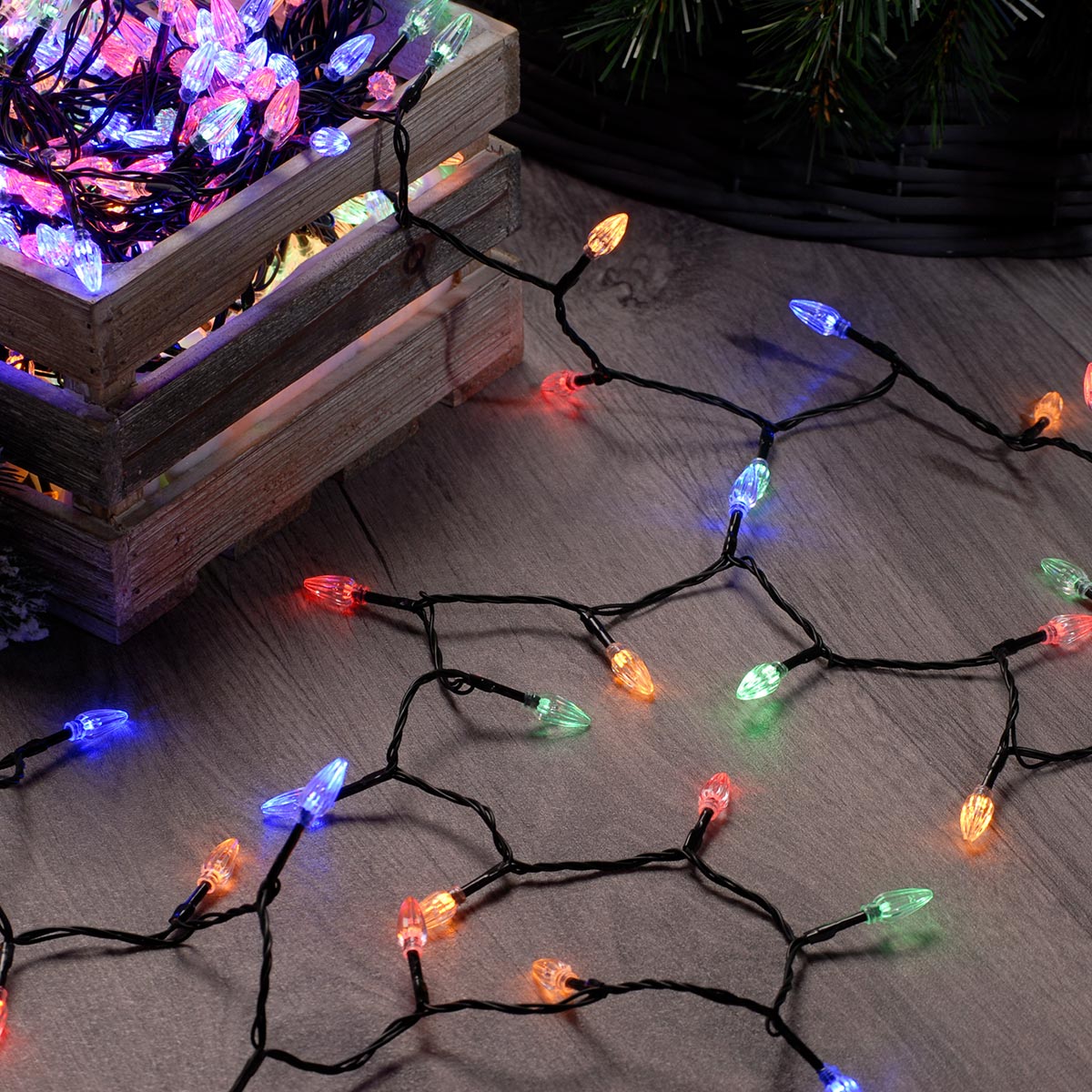 Indoor & Outdoor Traditional Diamond Christmas Tree Fairy Lights