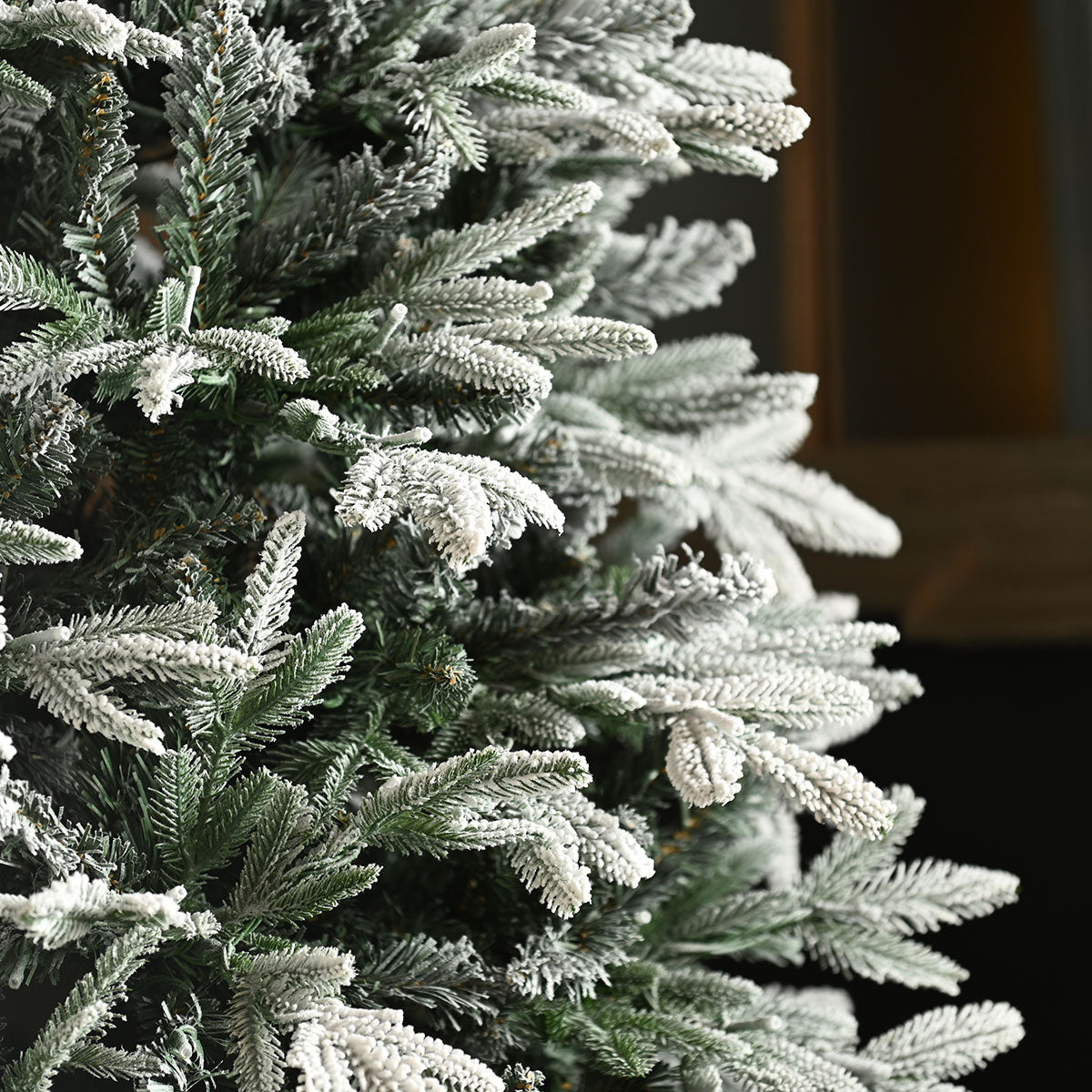 PE Grays Peak Pine Flocked Christmas Tree