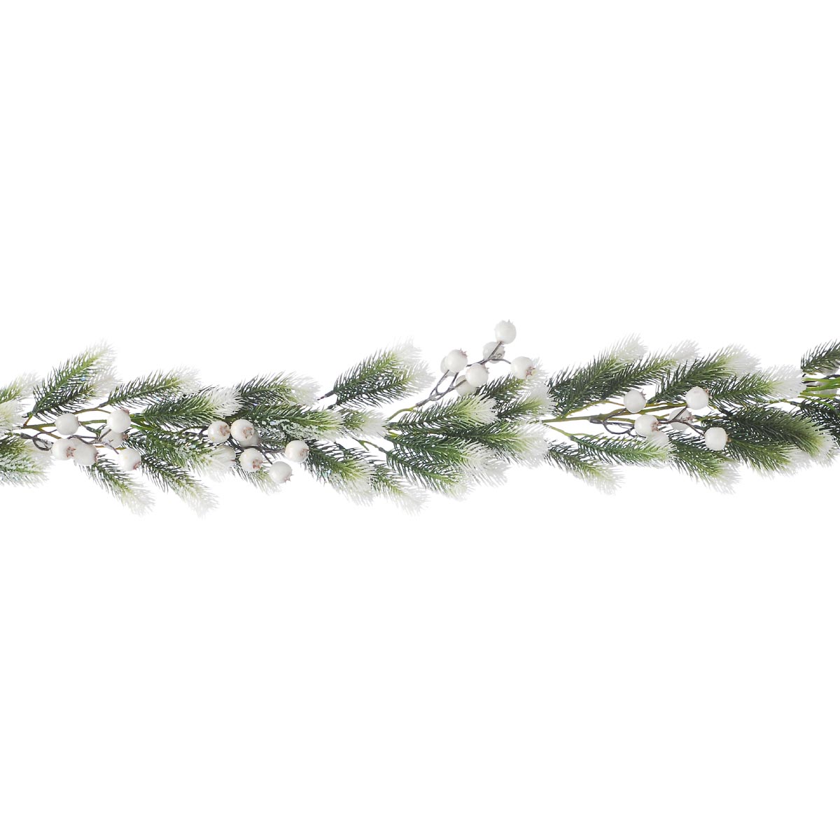 1.13m Frosted White Berry Flocked Christmas Garland