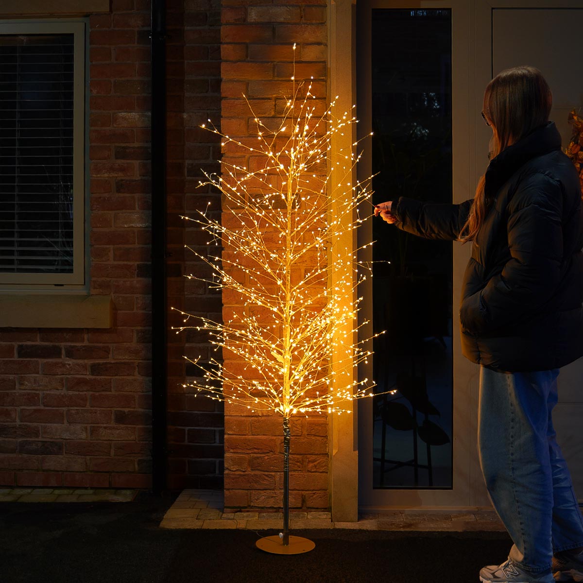Gold LED Micro Dewdrop Tree with Warm White LEDs