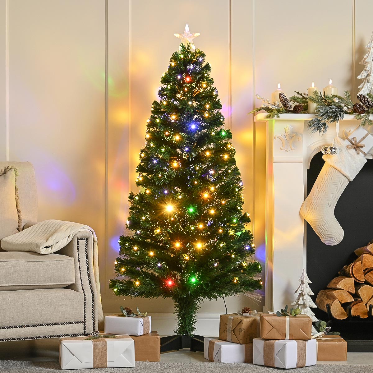 Shimmer Fibre Optic Christmas Tree with Star