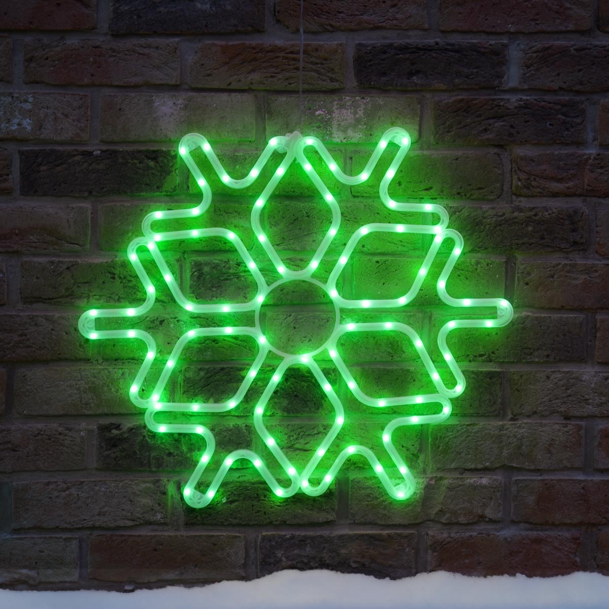 57cm Outdoor Multifunction Digital Christmas Snowflake Wall Light, Remote Controlled