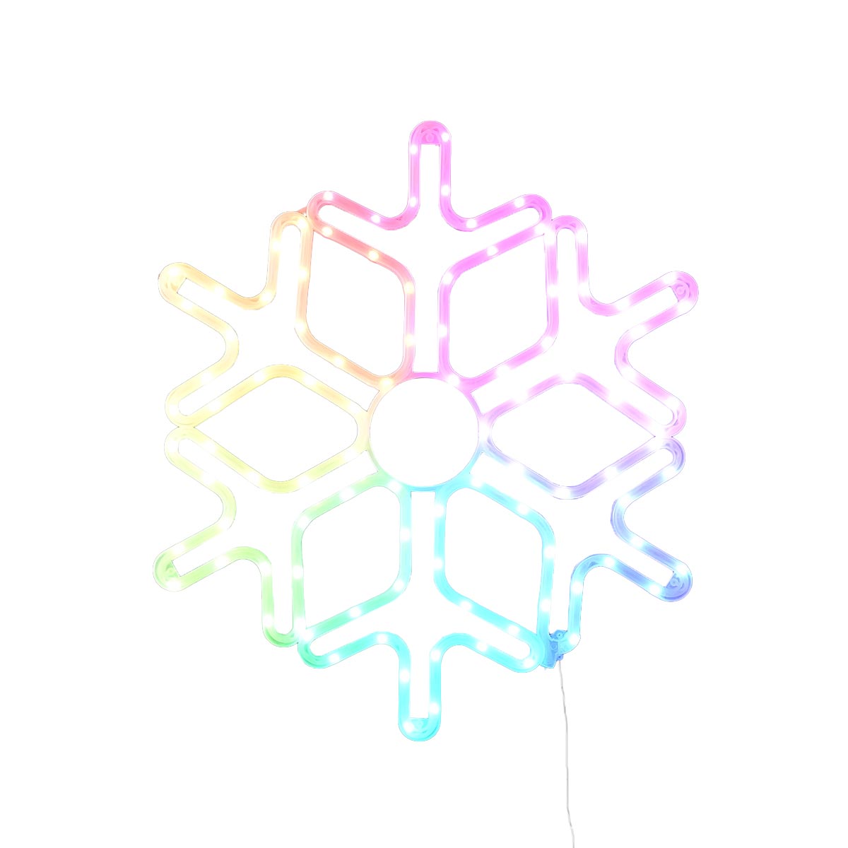 57cm Outdoor Multifunction Digital Christmas Snowflake Wall Light, Remote Controlled