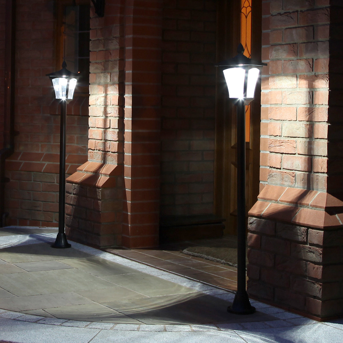Solar Security Lamp Post, 1.2m