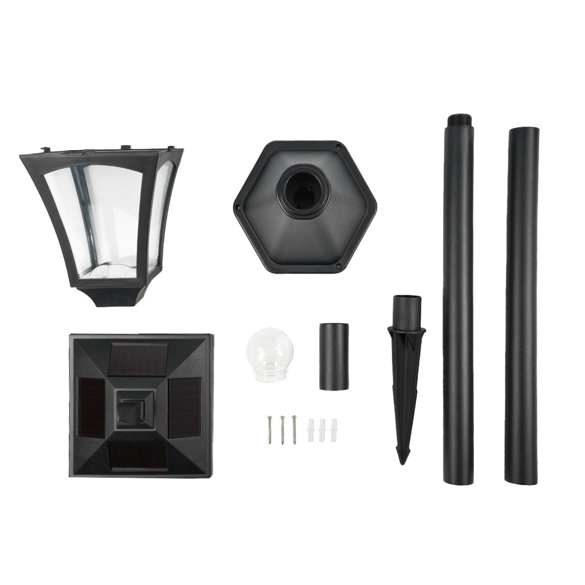 Solar Security Lamp Post, 1.2m