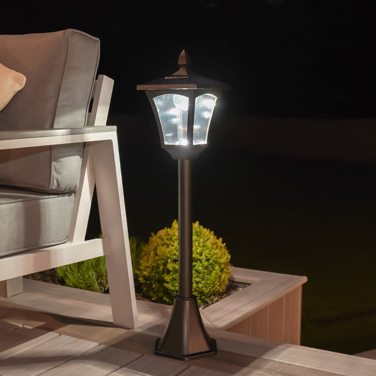 Solar Security Lamp Post, 1.2m