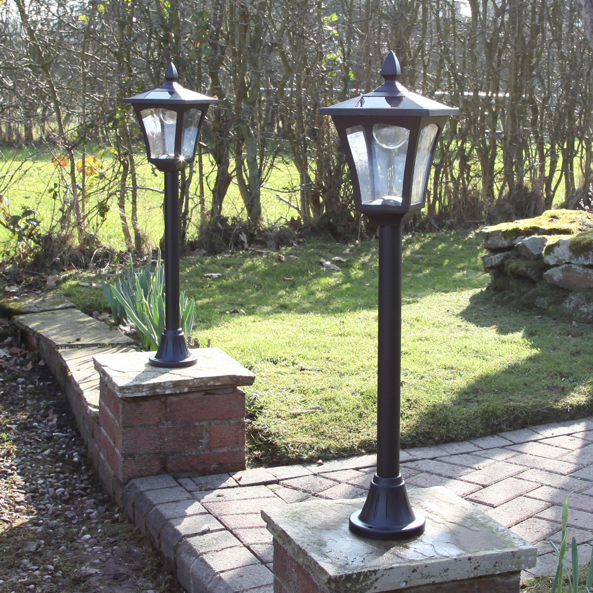 Solar Security Lamp Post, 1.2m