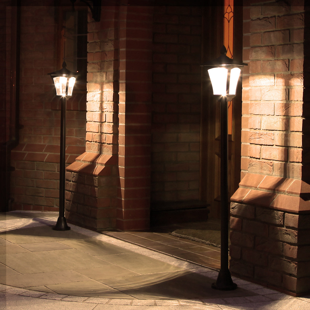 Solar Security Lamp Post, 1.2m