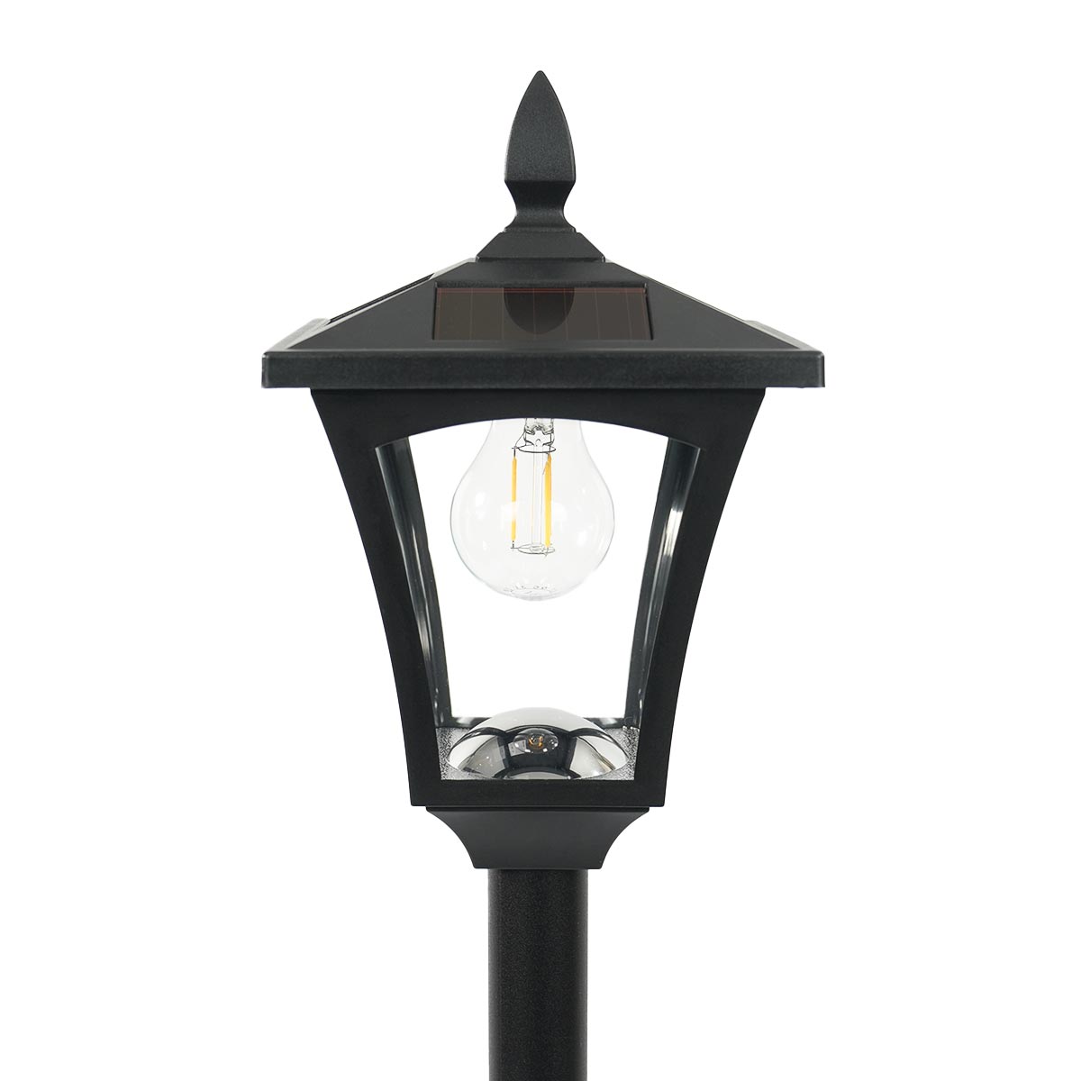 Solar Filament Effect LED Security Lamp Post, 1.2m