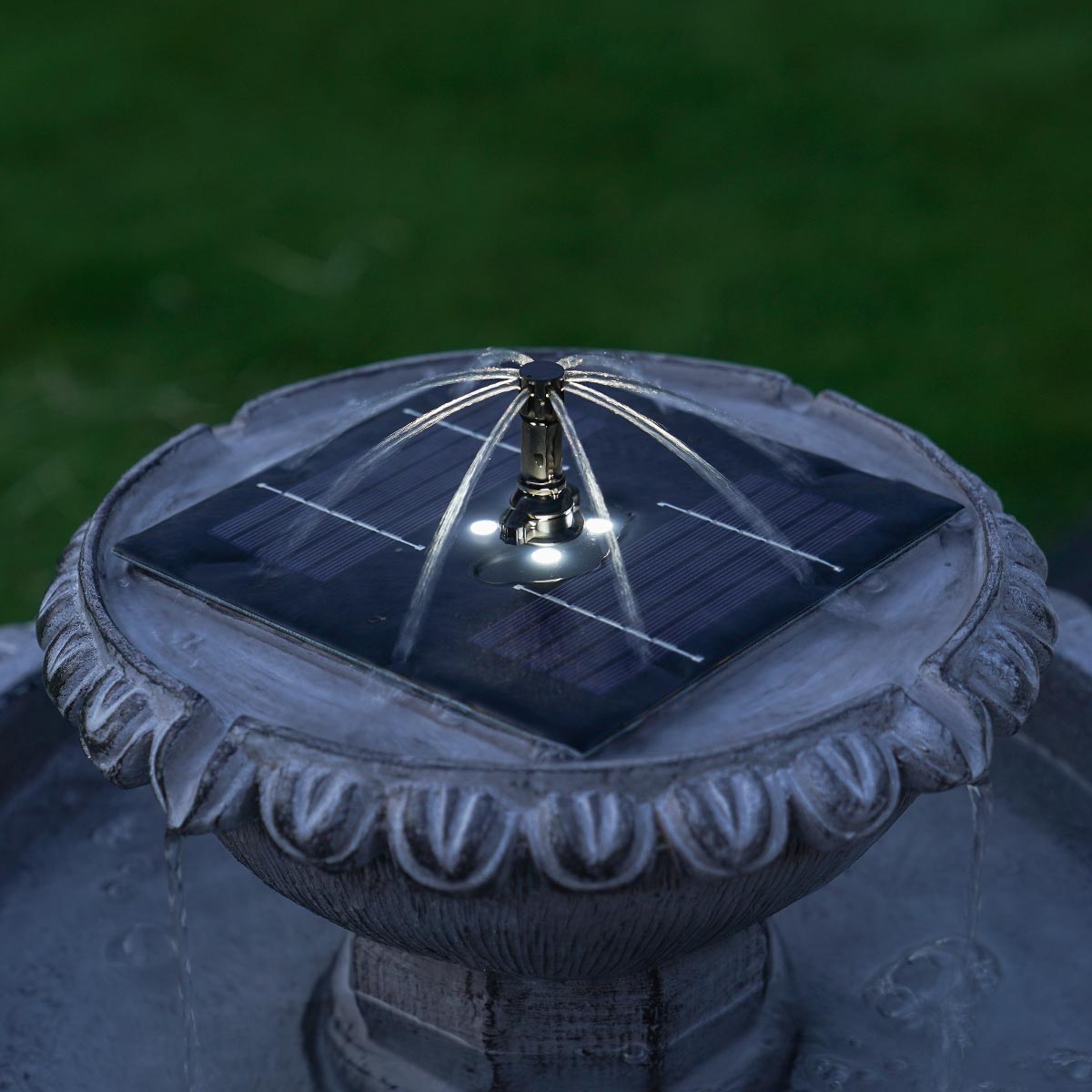 LED Solar Water Feature Victoriana Tiered 80cm