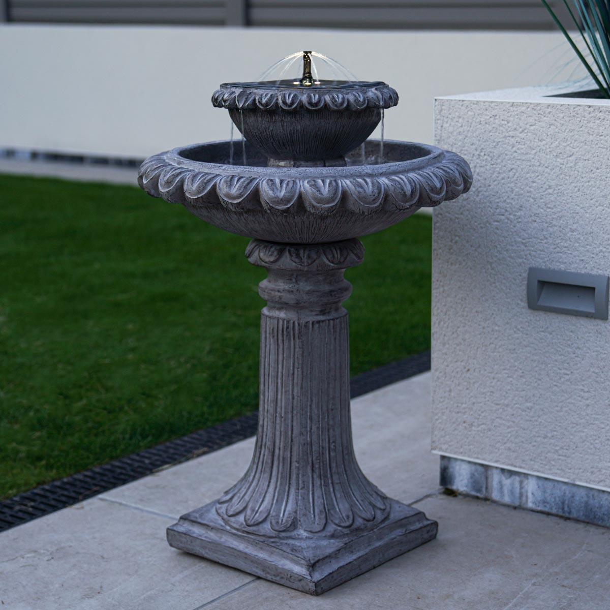 LED Solar Water Feature Victoriana Tiered 80cm