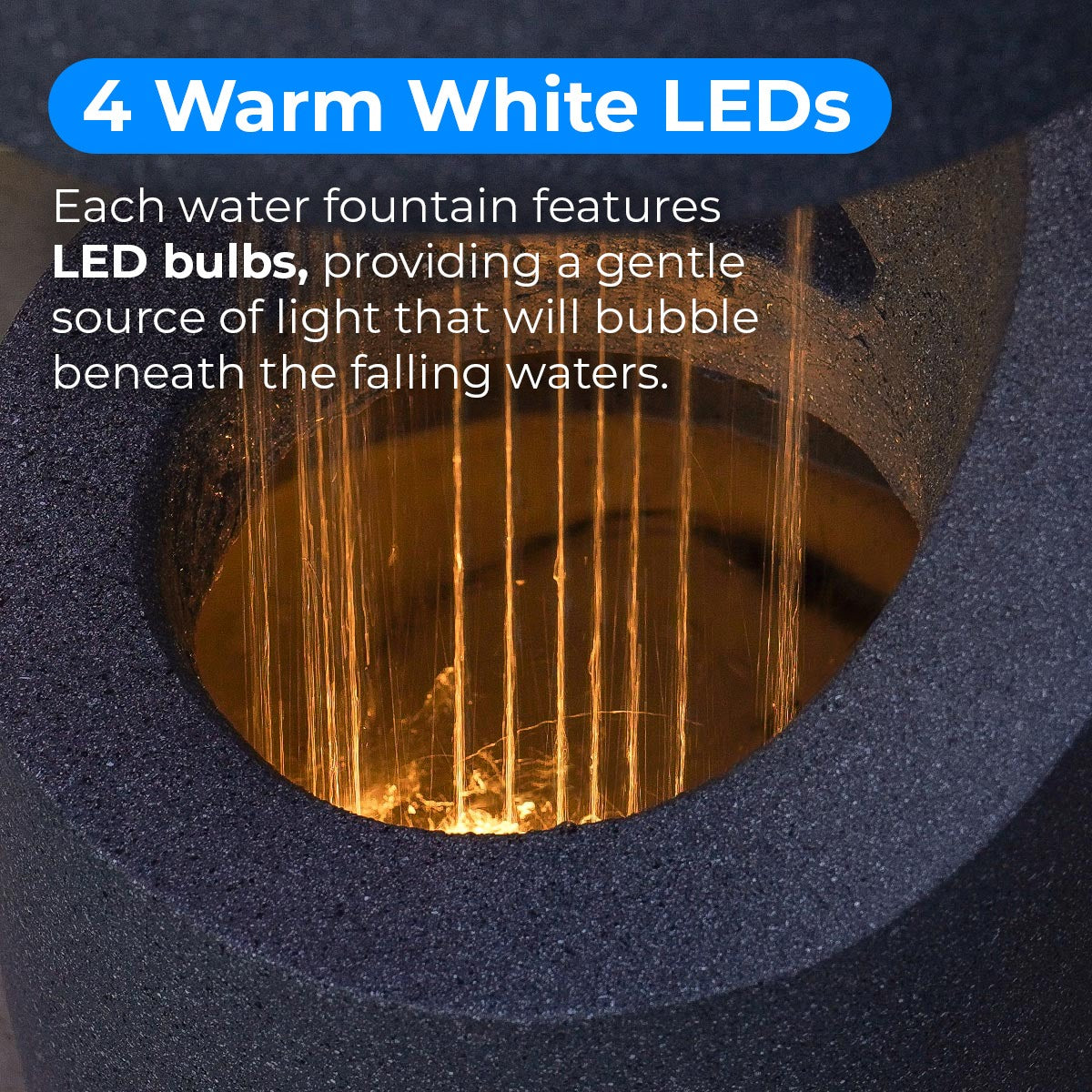 Solar & Plug-in Grey Spiral Rainfall Water Feature with Planter