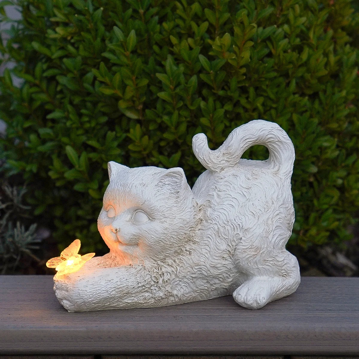 Pet Memorial Solar Light Cat with Butterfly