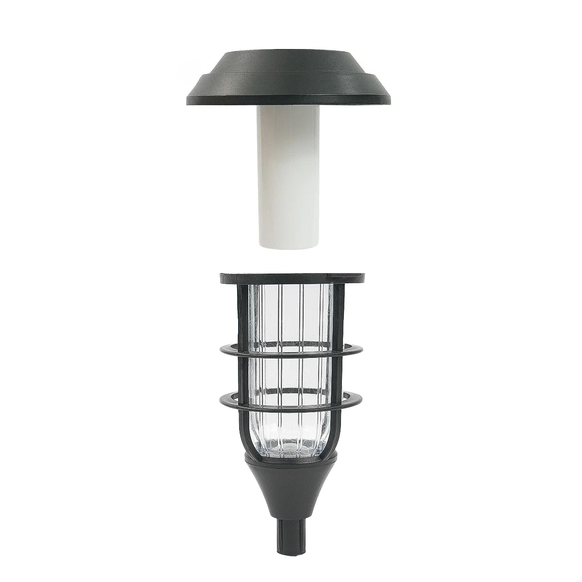 4 Garden Solar Stake Lights Dancing Flame 33cm