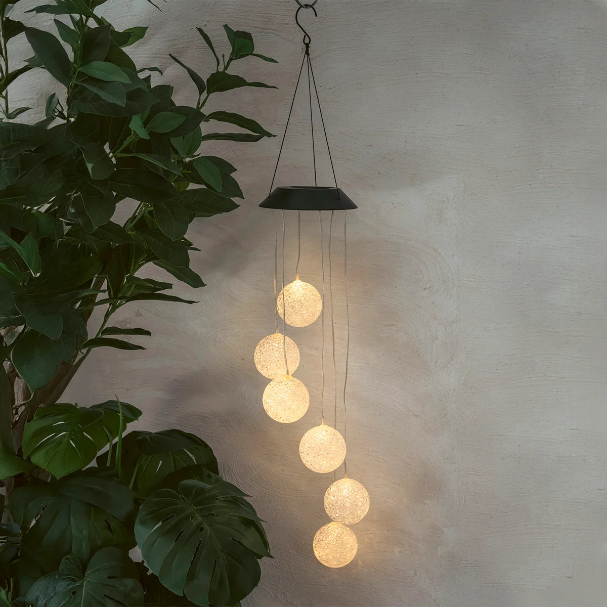 Solar Hanging Light Orbs Warm White