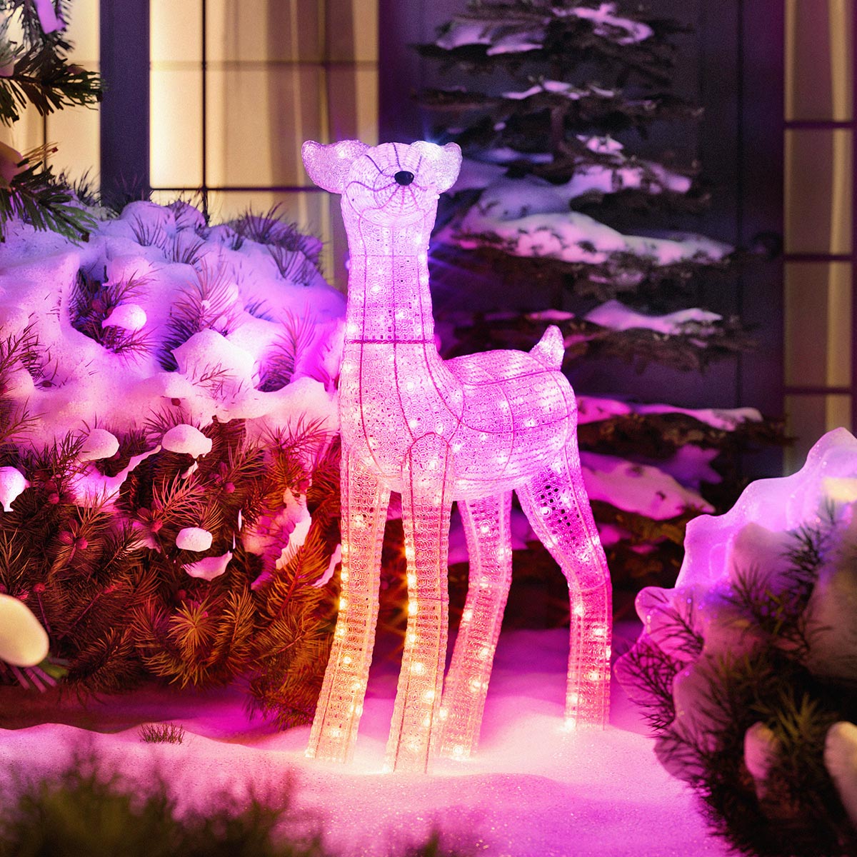 90cm Twinkly Smart App Controlled Doe Light up Reindeer