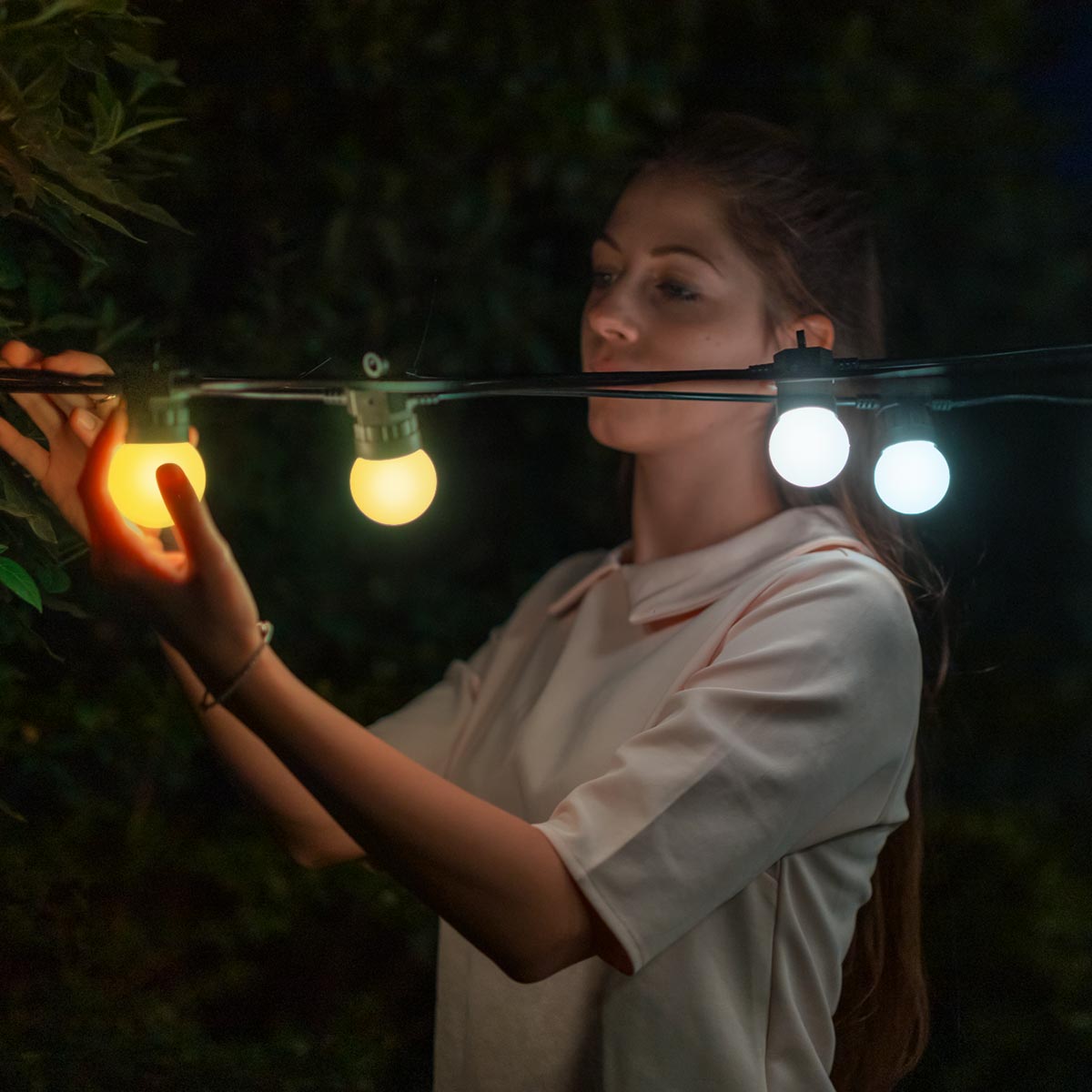 Smart App Controlled Twinkly Festoon Lights, Gold Edition - Gen II